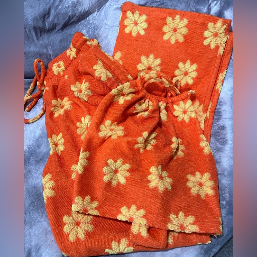 Terry Cloth Daisy 2 Piece Set